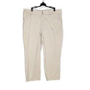 Bandolino Comfort Stretch Waistband Cropped Light Tan Pants Size 16